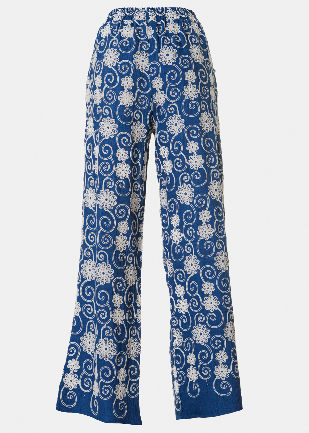 Blue Pants w/ Embroidered Margaritas
